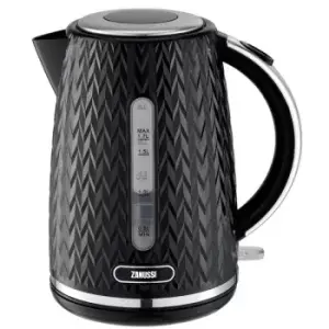 Zanussi Digital Black Ridged Cordless Kettle UK Plug