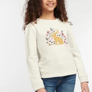 Barbour Girls Ava Overlayer - Cloud Marl - L (10-11 Years)