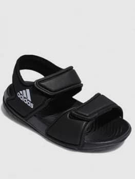 adidas Altaswim Sandal, Black, Size 4