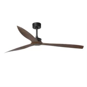 Just Fan Matt Black, Wood ceiling fan 3 Blades 178cm
