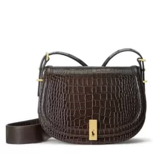 Polo Ralph Lauren Polo ID Croc Saddle Cross Body - Brown