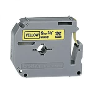 Brother MK621BZ Original P-touch Black on Yellow Tape 9mm x 8m