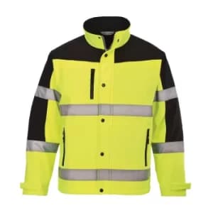 PW2 Hi Vis Two Tone Softshell Jacket Yellow M