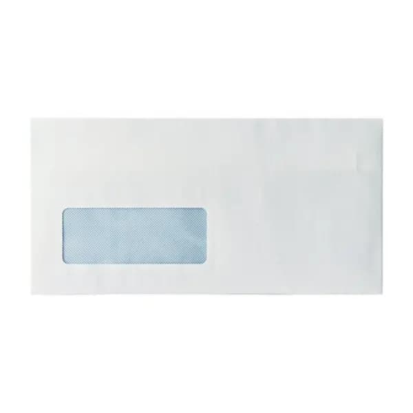 Unbranded Envelope DL Window 80gsm Self Seal White (Pack of 1000) WX3455 WX3455