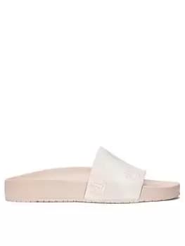 Lauren by Ralph Lauren Audrina Monogram Sandals - Light Pink, Size 3, Women