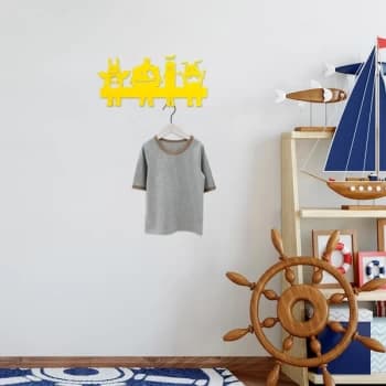 Cute Things 1 - Yellow Yellow Metal Wall Hook