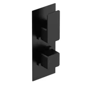 Nuie Twin Thermostatic Valve - Matt Black