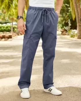 Cotton Traders Cargo Trouser in Blue