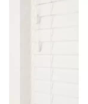 Serene 50mm Fine Grain Slatted Faux Wood Venetian Blinds with Strings 130cm Drop