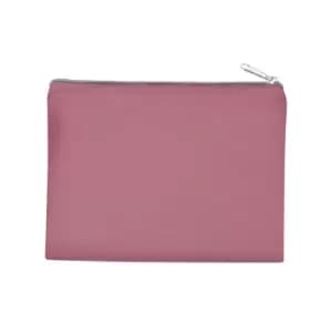 Kimood Medium Cotton Canvas Pouch (One Size) (Light Marsala/Silver)