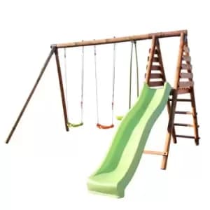 Soulet Violette Wooden Swing Set with Slide