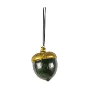Gallery Interiors Set of 3 Acorn Bauble Black Gold