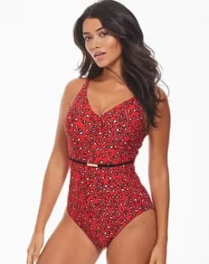 Mala Belted Tummy Control Swimsuit LL