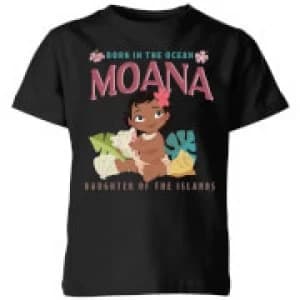 Moana Born In The Ocean Kids T-Shirt - Black - 11-12 Years