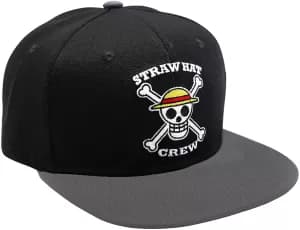 One Piece - Skull Snapback Cap - Black & Grey