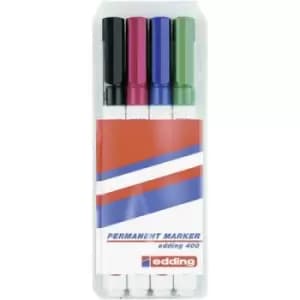 Edding edding 400 4-400-4-1999 Permanent marker Black, Red, Blue, Green waterproof: Yes