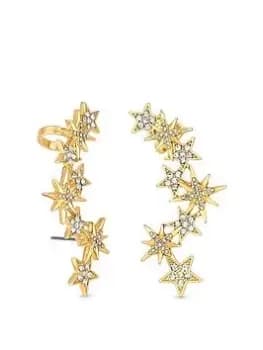 Mood Mood Gold Crystal Graduated Starburst Ear Climber