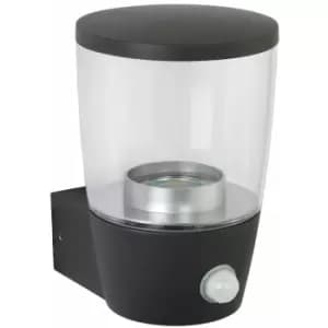 Loops - IP44 Outdoor Wall Light Modern Cool White Round LED pir Tea Light Design Lamp