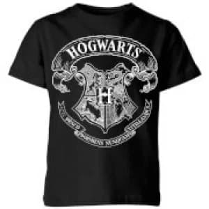 Harry Potter Hogwarts Crest Kids T-Shirt - Black - 11-12 Years