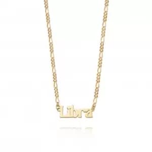 Libra Zodiac 18ct Gold Plated Necklace ZN07_GP
