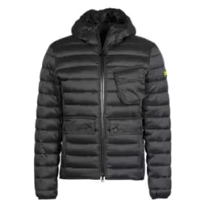 Barbour International Racer Ouston Hooded Quilted Jacket - Black