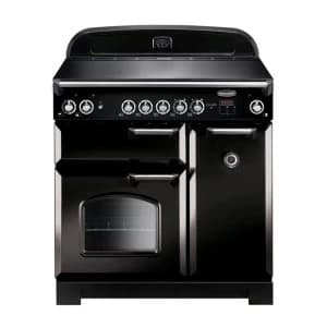 Rangemaster CLA90ECBLC 117420 CLASSIC 90cm Ceramic Range Cooker BlackChrome