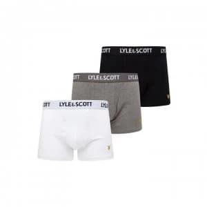 Lyle and Scott Barclay 3 Pack Trunks - Blk/Wht/Gry