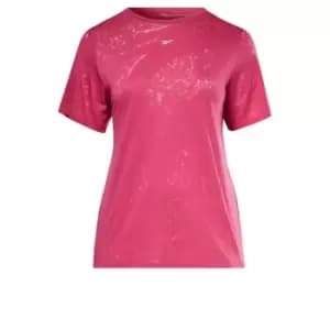 Reebok Burnout T-Shirt (Plus Size) Womens - Semi Proud Pink
