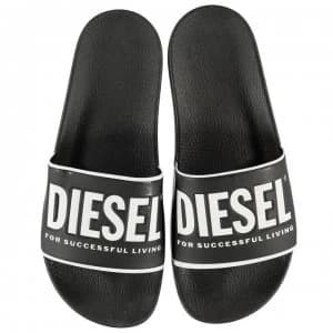 Diesel Logo Sliders - Black H7325