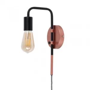 Holden Black and Copper Swing Arm Wall Light