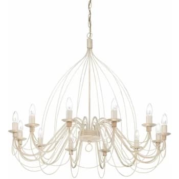 Ideal Lux Corte - 12 Light Chandelier Antique White Finish, E14