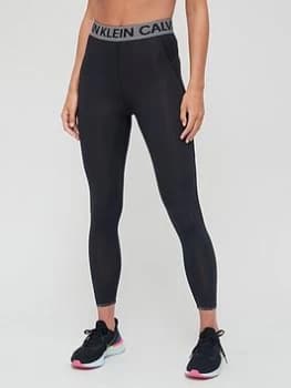 Calvin Klein Performance Logo 7/8 Length Leggings - Black Size XS Women