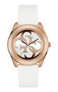 Guess W0911l5 ladies silicone strap watch Rose Gold