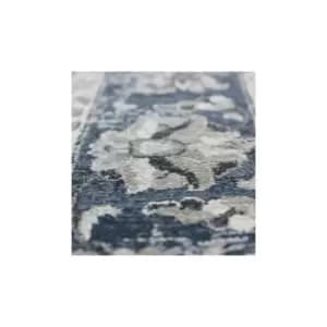 Homespace Direct - Rug Da Vinci Blue/Grey 67x230cm Runner Rugs Traditional - Blue