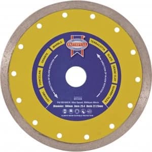 Faithfull Tile Cutting Continuous Rim Diamond Blade 180mm