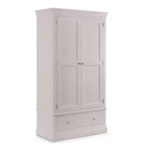 Julian Bowen Clermont 2 Door 1 Drawer Wardrobe Light Grey