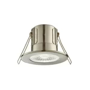 Netlighting Shieldeco Fire Rated Integrated LED Bathroom Recessed Light Satin Ni