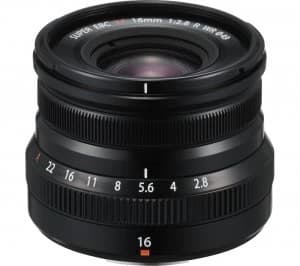 XF 16mm f/2.8 R WR Wide-angle Prime Lens Black