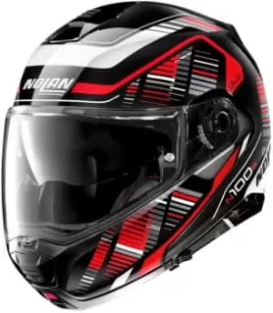 Nolan N100-5 Plus Starboard N-Com Helmet, black-white-red Size M black-white-red, Size M