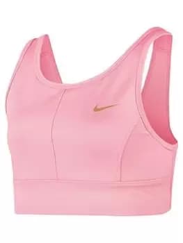Nike G Nk Swoosh Luxe Bra, Pink, Size Xs=6-8 Years, Women