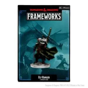 D&D Frameworks: Elf Ranger Male Unpainted Miniature