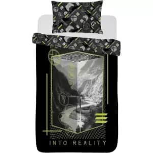 Xbox Reality Duvet Cover Set (Single) (Black/Green)