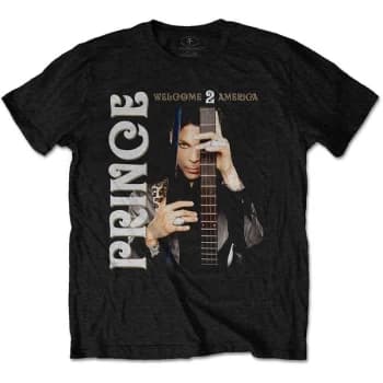 Prince - Welcome 2 America Unisex Large T-Shirt - Black