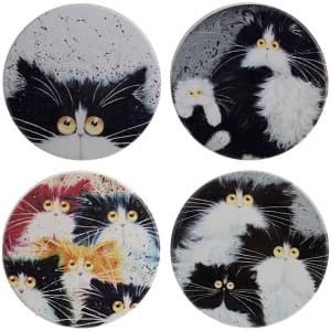 Kim Haskins Cats Set of 4 Coasters
