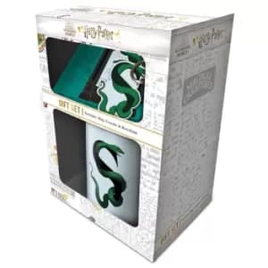 Harry Potter Intricate Houses Slytherin Mug Set (One Size) (White/Green/Black)