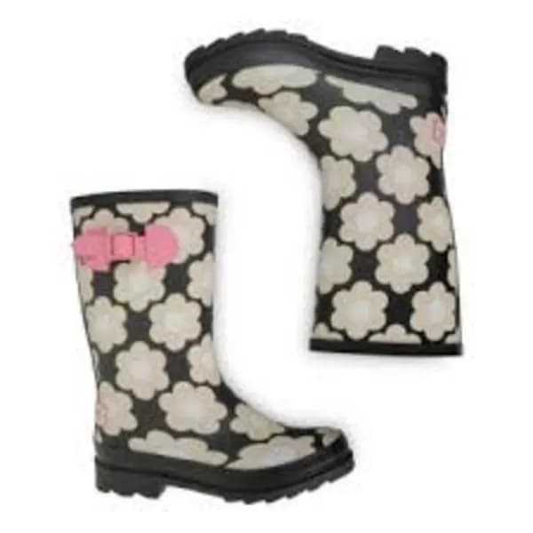 Regatta Womens Orla Quarter Waterproof Wellington Boots UK Size 8 (EU 42) Black Sixties Daisy RWF842-D5R-8