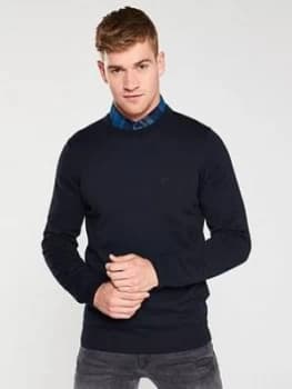 Barbour Crew Neck Jumper - Navy Size M Men