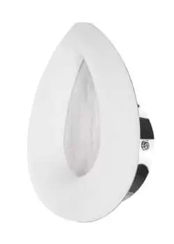 Juno Flush Wall Lamp 5W LED 3000K, 450lm, Satin Aluminium, Frosted Acrylic, Polished Chrome