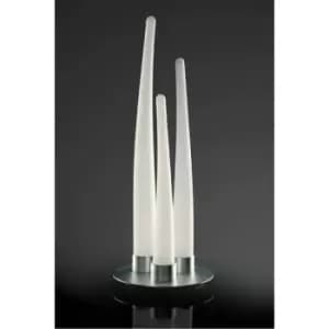 Estalacta Table Lamp 3 Indoor Bulbs, silver / opal white