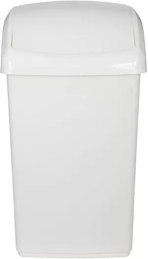 Whitefurze 30L Swing Lid Bin And Base Cream